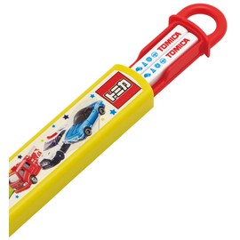 Skater ABS2AMAG Children's Chopsticks and Chopsticks Case Set, Silver Ion Ag+ Antibacterial Tomica 21 6.5 cm
