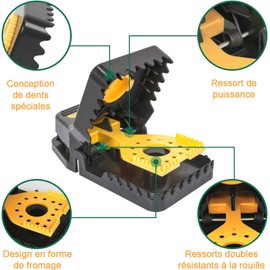 Pack of 6 Mouse Traps Snap Traps - Large Professional Rat Trap, HASA zone Reusable Mouse Traps, Rat Traps for Kitchen, Warehouse, Garden, Offices