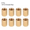 uxcell Brass Hex Rod Pipe Fitting G1/8 Female Thread Straight