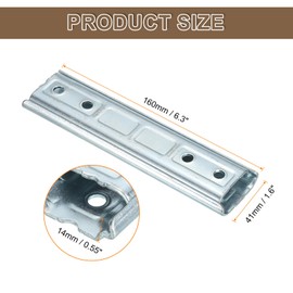 uxcell Sectional Couch Connectors, 2Pcs Sofa Connector Furniture Sofa Latch, Sofa Slider, Bed Frame Accessories Sofa Fixing Bolt, Interlocking Sofa Connector Bracket 160mm, Silver Tone