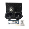 Black Diamond Plate Jumbo Cup holder Fits Honda Pioneer 1000