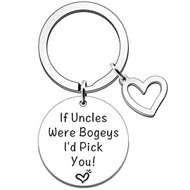 SDOFY Funny Uncle Gifts Uncle Birthday Gifts Best Uncle Keyring Christmas Gifts for Uncle If Uncles Were Bogeys I'd Pick You
