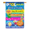 Pool Rules Signs and Decorations Outdoor, Summer Garden Flag Double