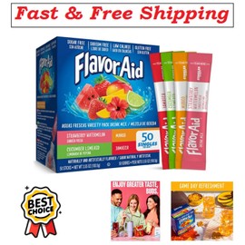 Flavor Aid Aguas Frescas Singles To Go Variety Pack, Powdered Drink Mix, 1 Box