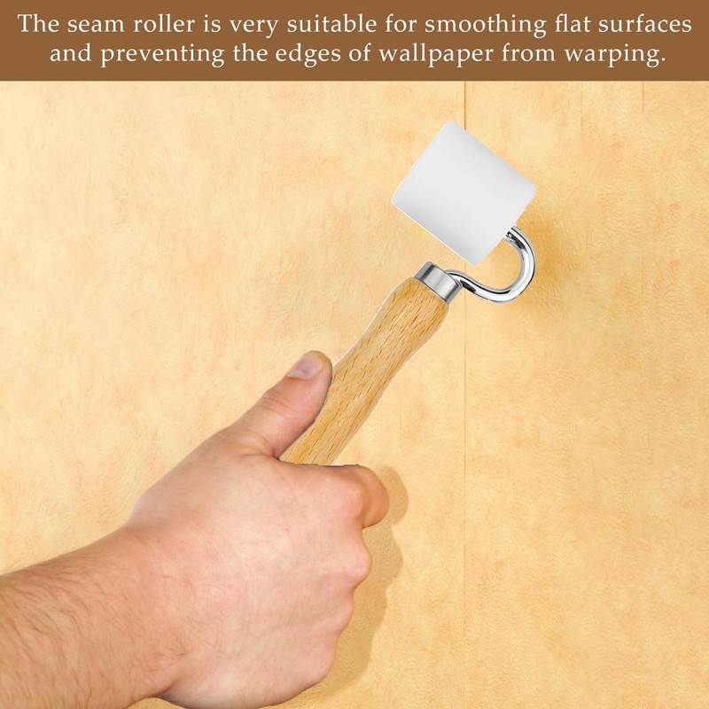 2Pcs Seam Roller Flat Pressure Roller Internal External Corner, Wallpaper