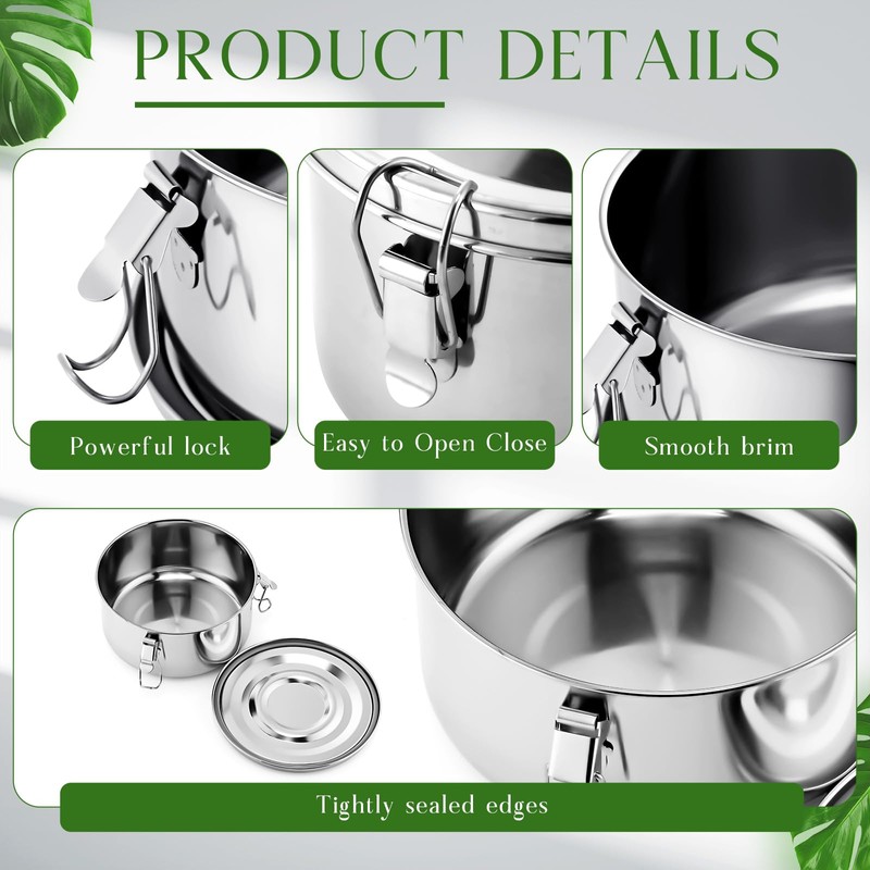 Skybooly 4 Pcs Stainless Steel Bento Box Bulk 36 oz