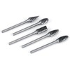 10pcs Tungsten Carbide Steel Rotary Files Burr Set 3mm Shank