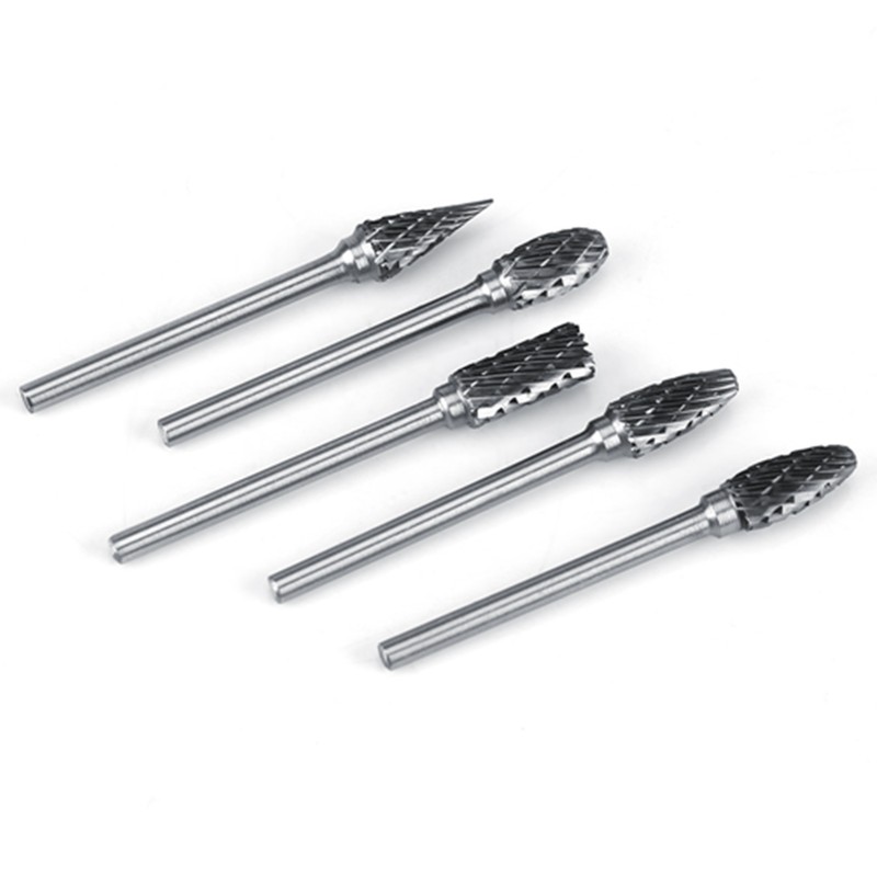 10pcs Tungsten Carbide Steel Rotary Files Burr Set 3mm Shank