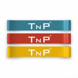 TnP Resistance Bands, Skin-Friendly Resistance Fitness Exercise Loop Bands with Choice of Resistance Levels - for Women and Men- Ideal for Home, Gym, Yoga, Training, Stretch Loop Physio (3 - Pack)