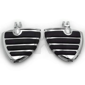 SMT- Chrome Wing Mini Floorboards w/Adapters Compatible With Harley 2018-later FXBB FXBR FXBRS FXLR [B07P6DJM8F]