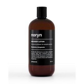 noryn - Crema Corporal para Hombre de Rápida Absorción 480 ml - Hidratación Profunda Sin Sensación Grasosa - Mandarina y Bergamota