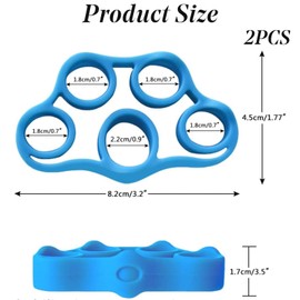 Finger Exerciser & Hand Strengthener (3 Pack), Forearm Exerciser with Finger Extensor Bands for Muscle Training, Sports, Stress Relief, Increased Strength, Rock Climbing, and Injury Recovery