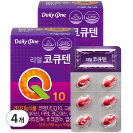Daily One Real CoQ10, 4 pieces, 16.5g / 데일리원 리얼 코큐텐, 4개, 16.5g