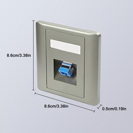 XMSJSIY SC Simplex Fiber Optical Wall Plate Panel Mount Coupler Connector Plug Jack SC Female to SC Female Simplex Fiber Module Wall Mount Network Panel - 2PCS, grey