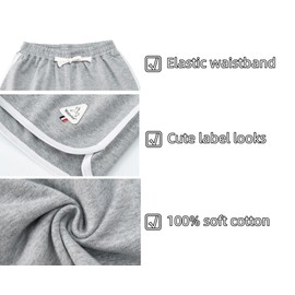 Rolanko Girls' Active Dolphin Shorts 3 Packs for Kids Bike Running Summer Beach Sports (A2-Gray-Red-Black, 13-14 Years)