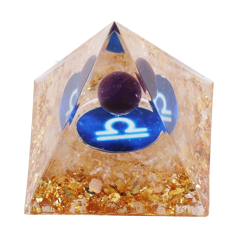 Constellation Pyramid Stone for Positive Energy Reduce Stress Chakra Resin
