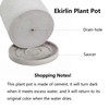 Ekirlin 9 inch Flower Plant Pot Indoor - Grey Cement