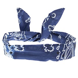 Topkids Accessories Paisley Wire Headbands for Women's Hair, Girls Headbands Hair Bands for Women Hair Accessories for Women Head Bands Adult Women Women's Fashion Headbands (Navy Blue Acid Wash)