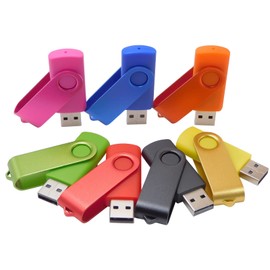 Chauuxee - Unidades flash USB de 128 MB, unidad de pulgar en U, discos de memoria PenDrive, para alumnos y estudiantes, regalos (negro, azul, rosa, naranja verde)