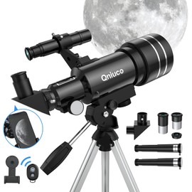 Telescope for Adults Beginners, 70mm Aperture 400mm Refractor Telescopes for Astronomy Beginners, Portable Travel Telescope Astronomy Gifts (40070)