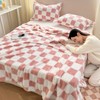 Grexenta Checkered Flannel Throw Blanket, Soft Cosy Checkerboard Grid Pattern