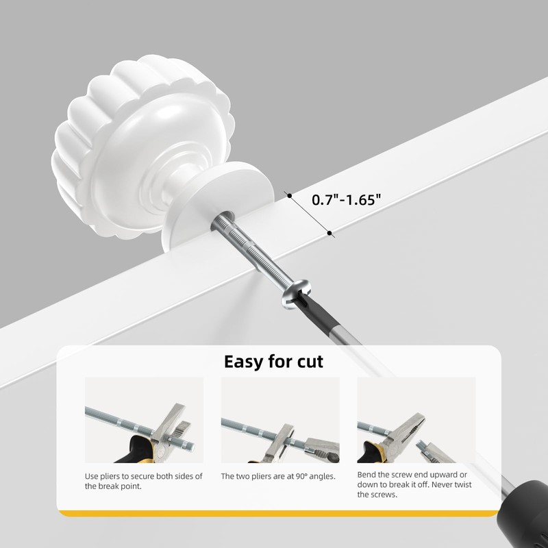 goldenwarm 10 Pack White Drawer knobs Round Glossy White Cupboard