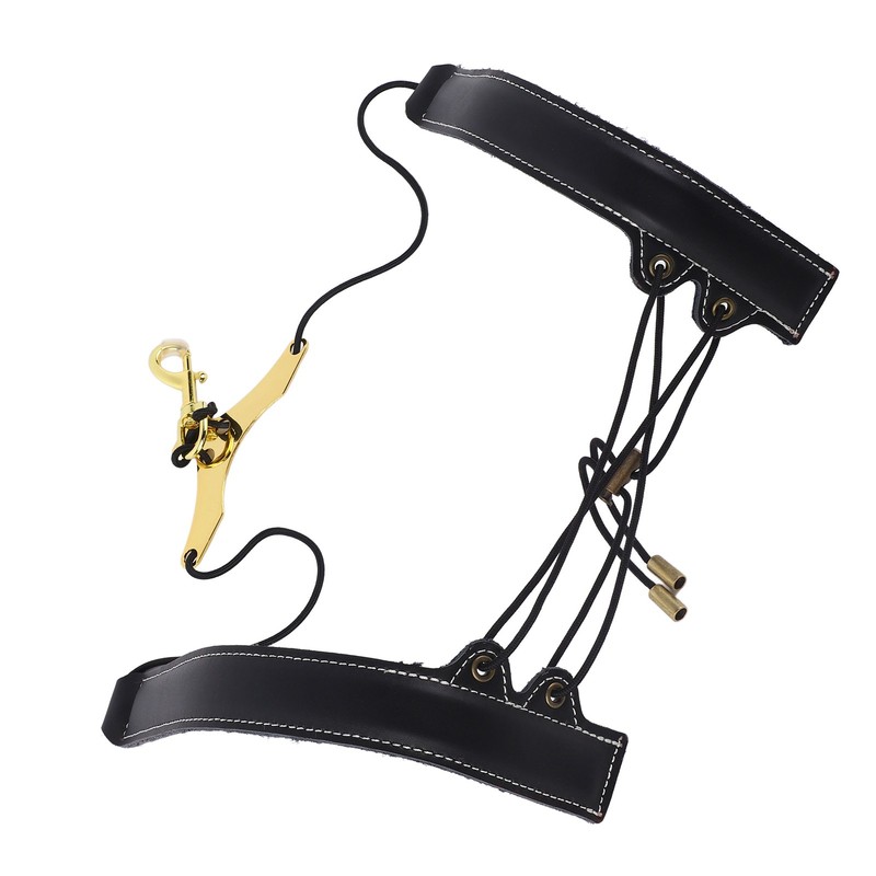 Saxophone Double Shoulder Strap Artificial Leather Length Adjustable Alto Tenor