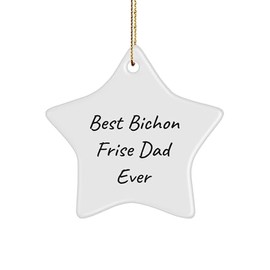 Bichon Frise Dad Ever Star Ornament Gifts from Friends for Bichon Frise Dog Lovers at Christmas