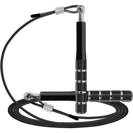 Cuerda para Saltar de Velocidad, Longitud Ajustable con Mango Antideslizante Cable de Acero Inoxidable Cuerda para Saltar de Velocidad para Cardio,...