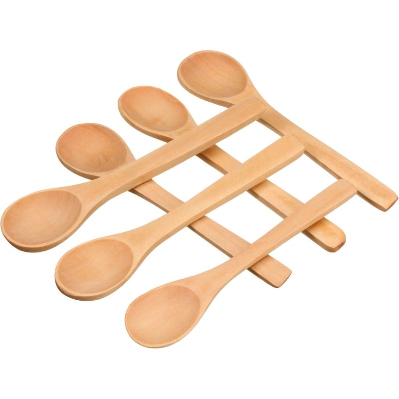 Mix&Home Cucharas de Bambú para Agitador de Café, 6 Piezas,
