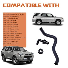 PCV Valve 90°+ Grommet + Hose Kit Fit for Toyota 4Runner Tundra Tacoma 3.4L V6 Replace#：12261-62041，90480-1800，17130-PM6-003
