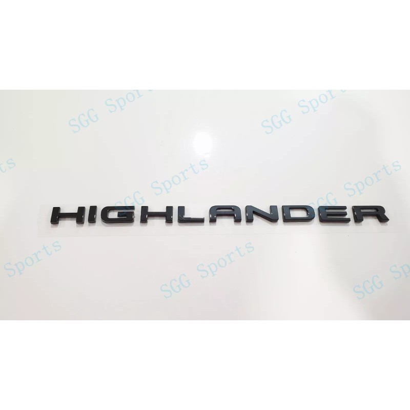 Toyota OEM 3PC Gloss Black HIGHLANDER Platinum AWD Letter Emblem