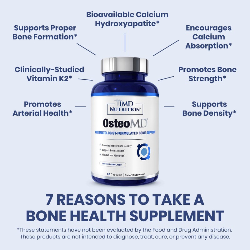 1MD Nutrition OsteoMD for Comprehensive Bone Support | with Calcium