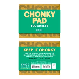 Knock Knock Chonky Note: Cube Notepad, 3.5 x 3.5-Inches, 500 Sheets Each