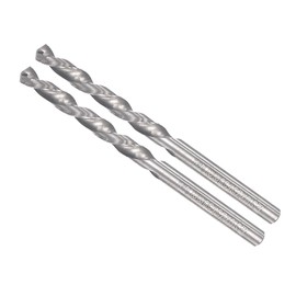 CoCud Solid Carbide Drill Bits, 3mm Diameter, Left Hand YG6X (C3/K10) Tungsten Carbide Straight Shank Twist Drill Bits - (Applications: for Stainless Steel Alloy), 2-Pieces