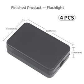 Hunken 4 Pcs Junction Box, Small Waterproof ABS Electrical Box for Electronic Projects, Hobby Use, 55 x 35 x 15 MM, Black
