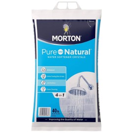 Morton Water Softener Salt, Morton Pure and Natural Solar 4 in 1 Salt Crystals for Water Softener, 40 lb Bag