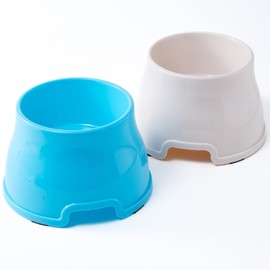 Spaniel Bowls for Dogs Long Ears – 2 Pack Long Eared Dog Bowl, No-Spill Food & Water Bowls for Cocker Spaniels, Beagles, & Long-Eared Breeds, Non-Slip Design, Easy to Clean (Blue & White)