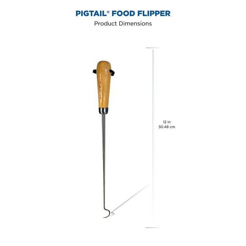 Jaccard 1324 12” PigTail Food Flipper, Blister Pack - ABS