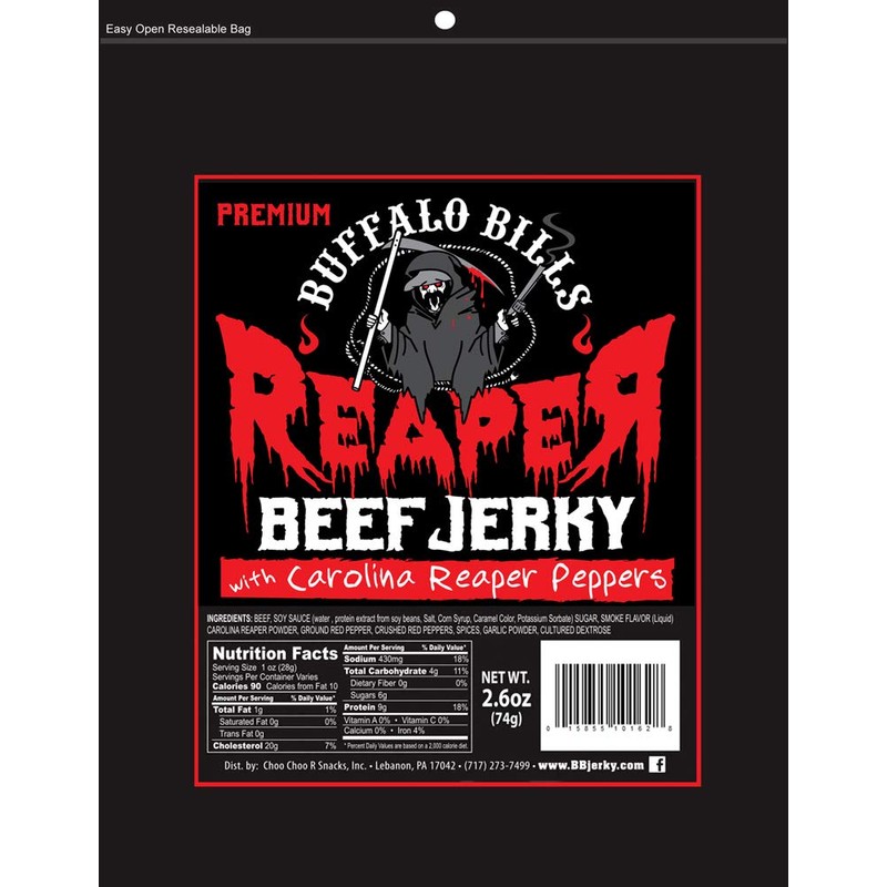 Buffalo Bills 2.6oz Reaper Beef Jerky 3-Pack (beef jerky made