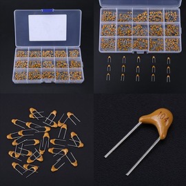 Kit de Surtido de Capacitores Cerámicos 15 Valor 10pf － 100nf Condensadores Surtidos Multicapa con Caja de Bajo Consumo 450pcs