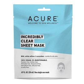 ACURE INCREDIBLY CLEAR SHEET MASK, ACURE