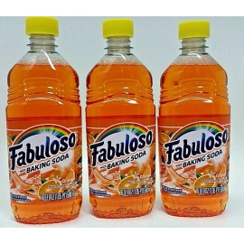 Fabuloso 3 Bottles x Fabuloso ORANGE w/ BAKING SODA All Purpose Cleaner 16.9 oz Ea Bottle
