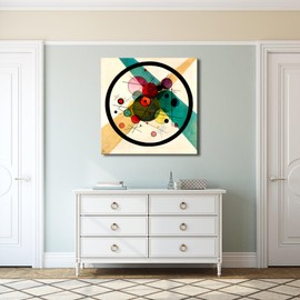 Wieco Art Large Canvas Prints Wall Art Circles in a Circle, 1923 by Wassily Kandinsky Classic Abstract Art Reproductions Canvas Wall Art for Living Room Home Decor Wall Decorations