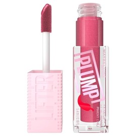 Maybelline Lifter Plump Brillo Labial Voluminizador, Maquillaje para Labios con Efecto Relleno Instantáneo, Fórmula con Chile y Maxi-Lip, Acabado Brillante, Tono Mauve Bite, 5.4 ml