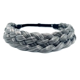 (Hair band 2/h) - Winopey 5 Strands Synthetic Hair Braided Headband Hairpiece Classic Chunky Wide Plaited Braids ElasticMulti-Colour Headband Ladies Beauty Headwear (Hair band 2/h)