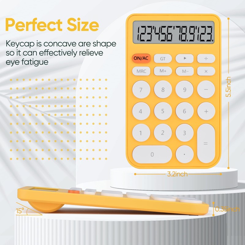Basic 4 Function Calculator for Students and Office: Small, Portable,