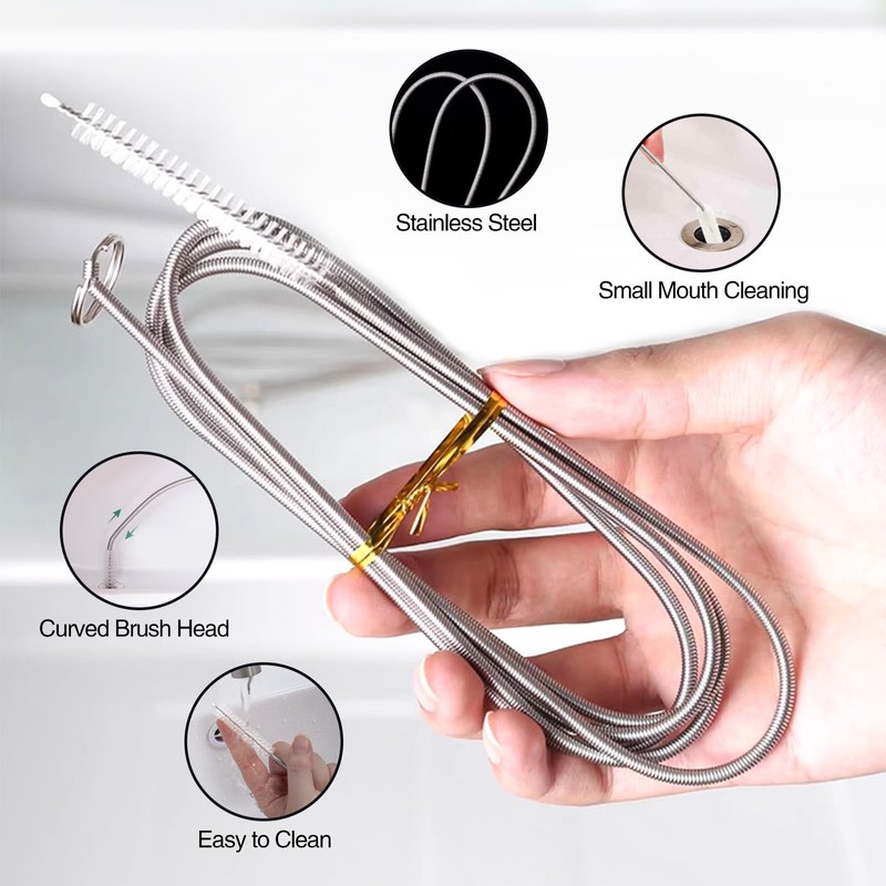 Fridge Drain Hole Cleaning Tool 9 Pcs Fridge Dredger Set