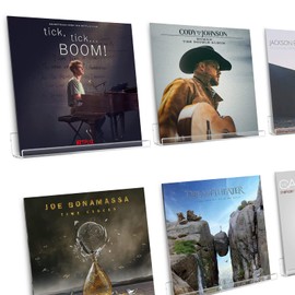 LileZbox 6 x Clear Acrylic Record Holders 4x30x4cm