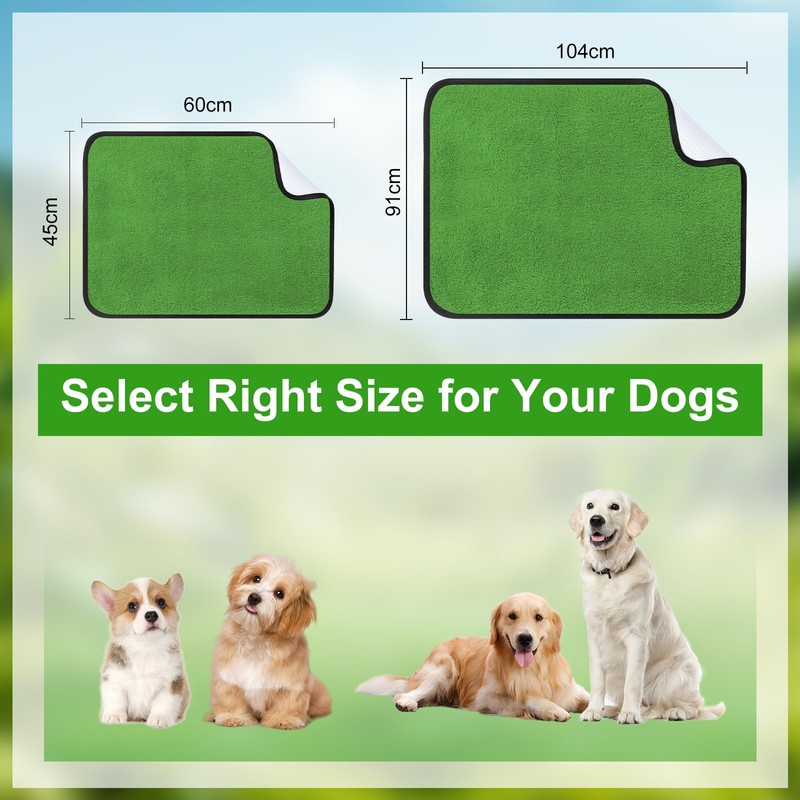 Washable Pee Pad, 2 Pack Reusable Training Mats for Dog
